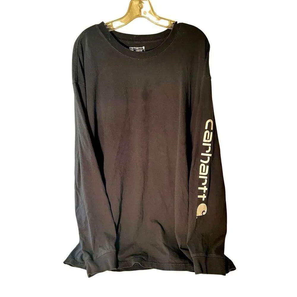 Carhartt Men's Loose Fit Long-Sleeve Logo Graphic T-Shirt Size 3XL